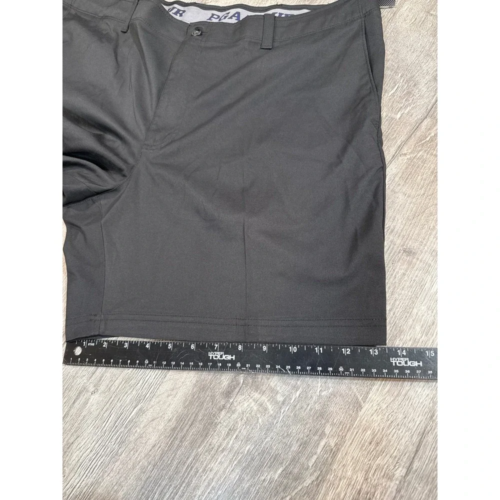 PGA Tour Mens Golf Shorts Caviar Black Active Stretch Waistband Size 44‎ NWT